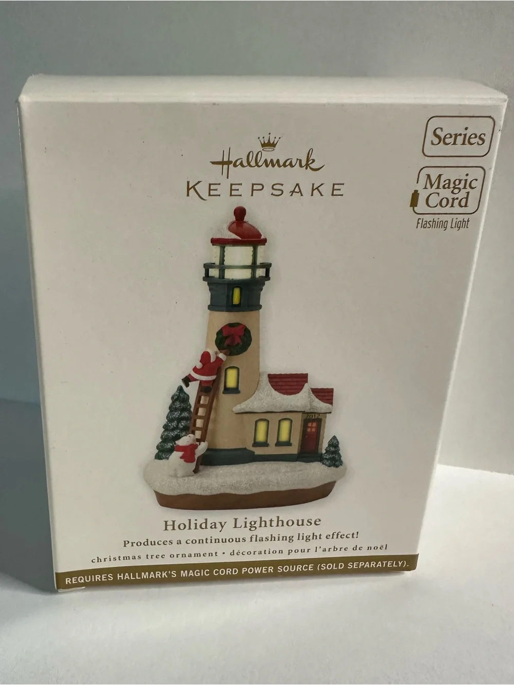 2012 Hallmark Holiday Lighthouse #1 First in Series Magic Ornament